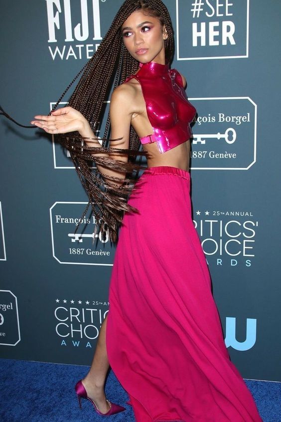 Zendaya Slays In Bright Pink Breastplate And Wins Best Dressed At The Critics Choice Awards