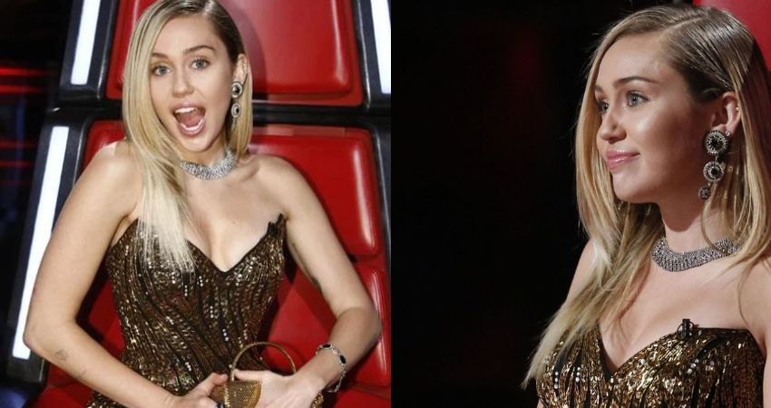 Miley Cyrus Goes Glam On ‘the Voice Catches Blake Shelton In A ‘sexy Moment Nail Idea